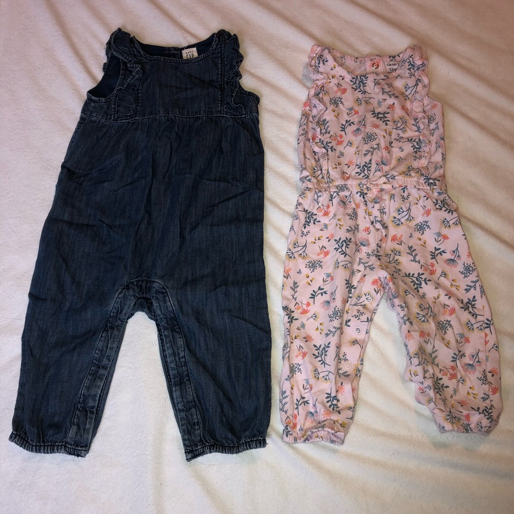 Baby Gap Carter’s girls toddler jumpsuits 6 - 12M